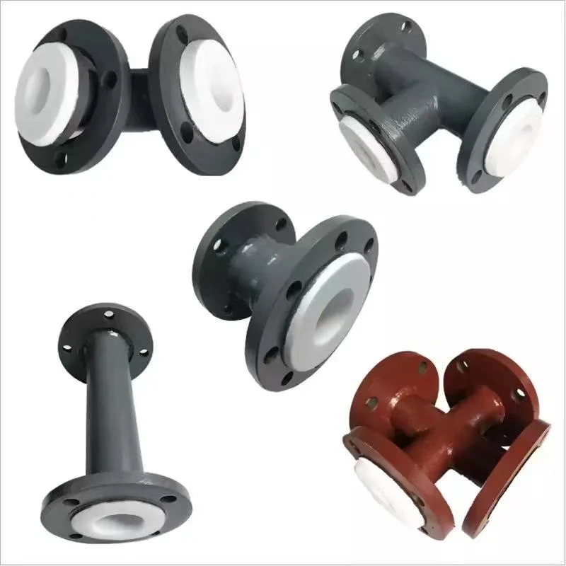 Corrosion Resistant, Wear Resistant, PTFE Lined Steel Pipe Elbow Connector Adapter