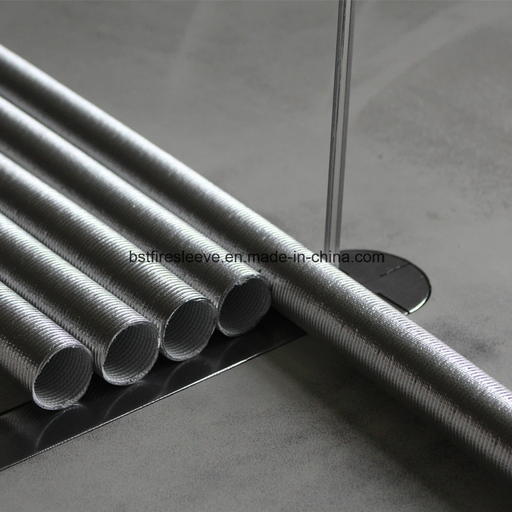 Exhaust Insulation Aluminized Air Ducting High Temperature Thermal Protection Sleeve Heat Shield Aluminum Flexible Exhaust Tube