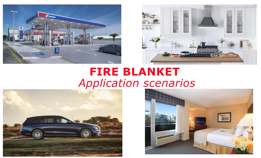 Safety Escape Multifunctional Fire Blanket Silicone Coated Fiberglass Fabric for Emergency/House/Car