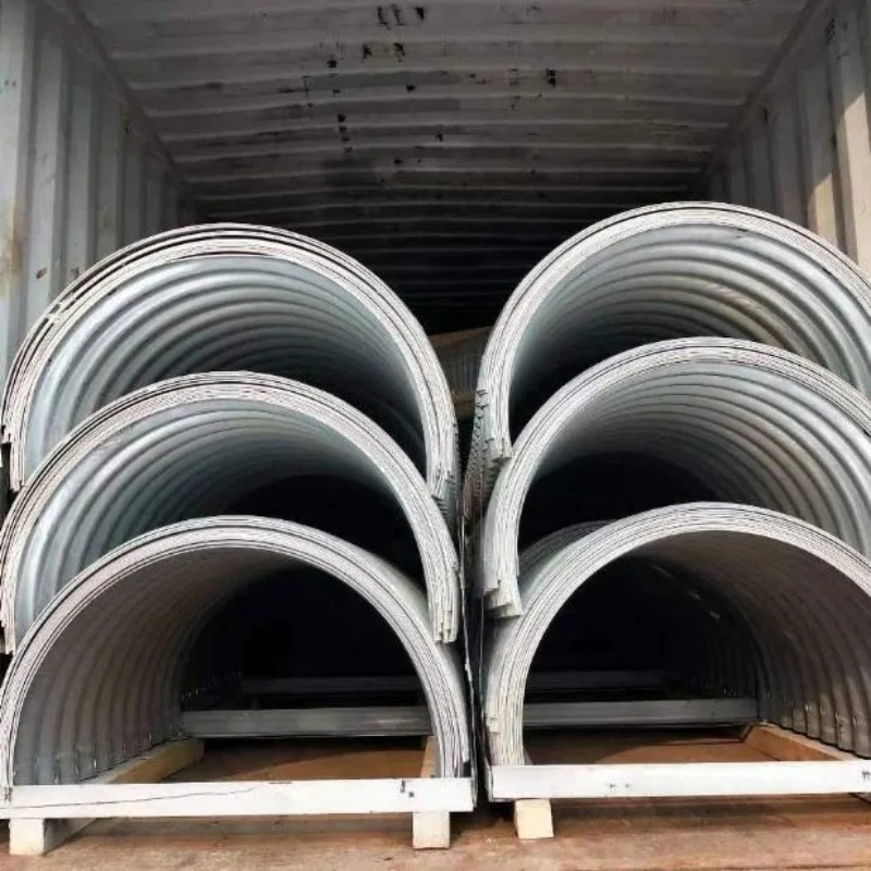 4 Meters Stainless Half Circle Galvanized Corrugated Culvert Steel Pipe with High Quality