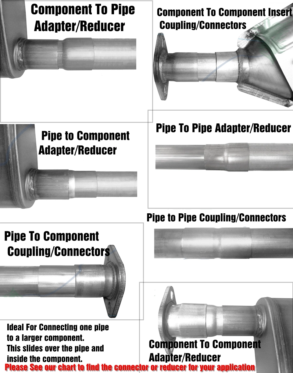 Epman -Od: 2&quot; 2.25&prime;&prime; 2.75&prime;&prime; 3&prime;&prime; 3.5&prime;&prime; Universal Exhaust Pipe to Component Adapter Reducer Pipe