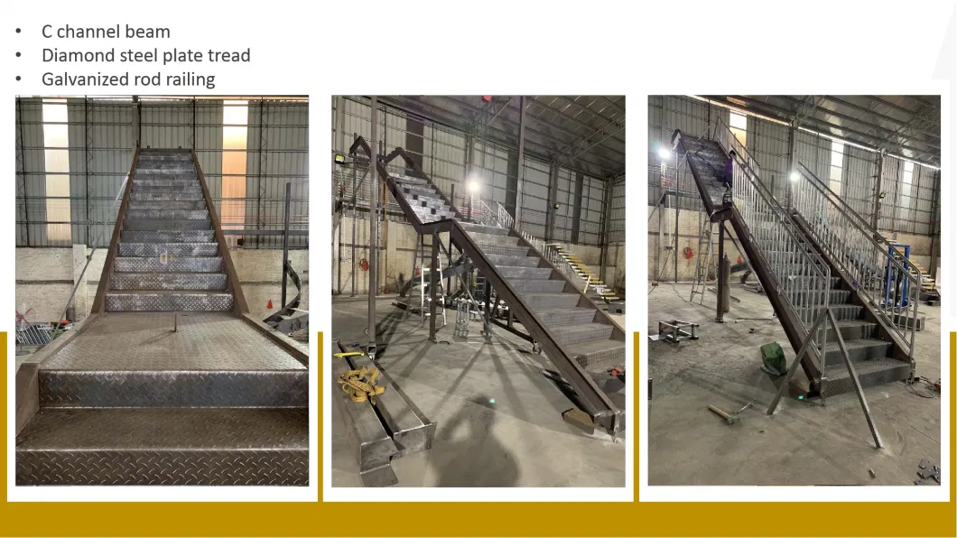 Stainless Steel Metal Staircase for Outdoor Escape Ladder From Foshan Factory