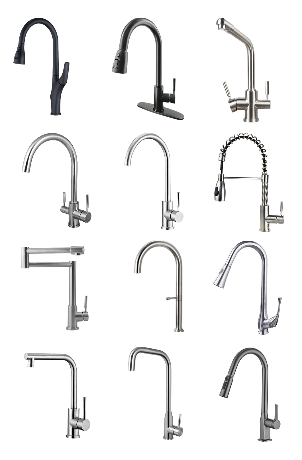 Flexible Tube 304 Stainless Steel Single Kitchen Faucet