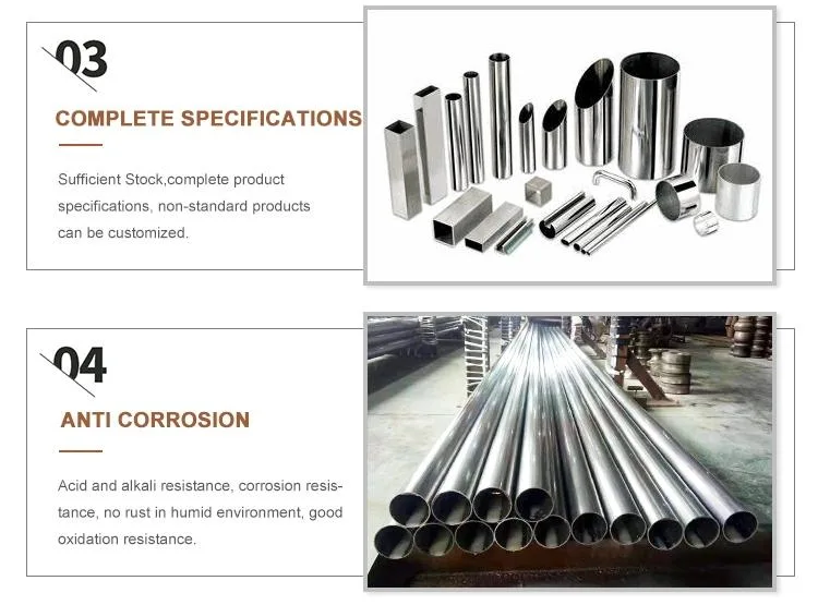 Low Price Stainless Steel Tube / Ss Pipe Food Grade 304 316L Steel Pipes and Fittings