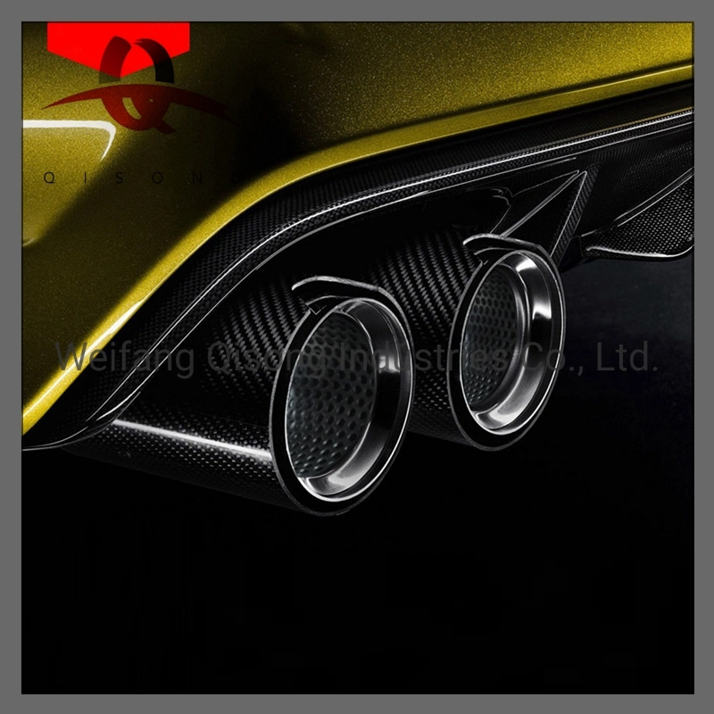 [Qisong] Auto Parts Classic Black Carbon Fiber Exhaust Tail Pipe