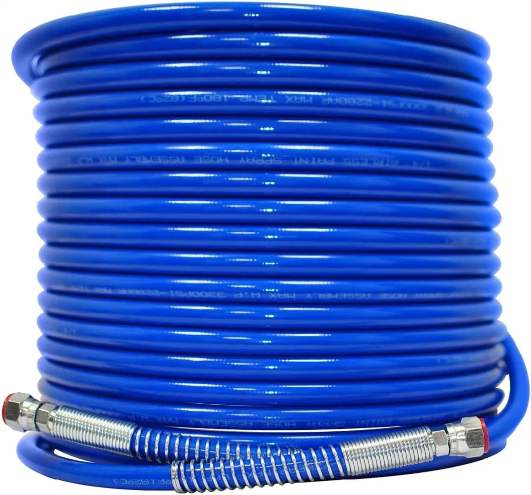 33FT. X 1/4 in. Airless Paint Sprayer Hose High Pressure Universal Paint Sprayer Flexible Fiber Tube 3300 Psi