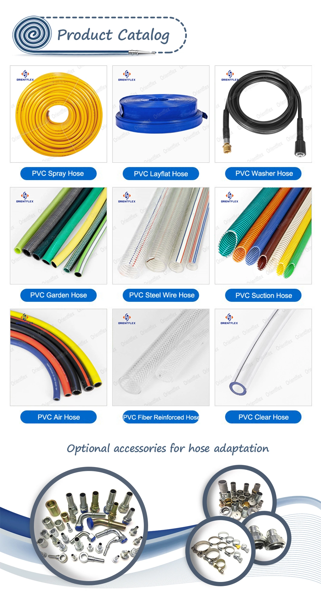 Flexible Transparent PVC Clear Fiber Braided Reinforced Water Hose Tube