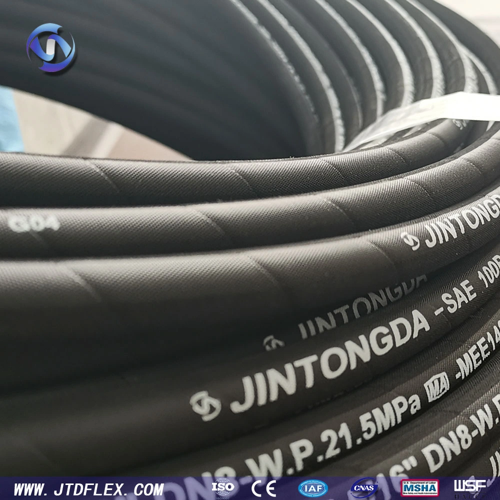 Factory Direct Selling Price Soft Flexible Hydraulic Rubber Hose High Pressure SAE 100r2at DIN En 853 2sn Industrial Tube Pipe with Two Braids