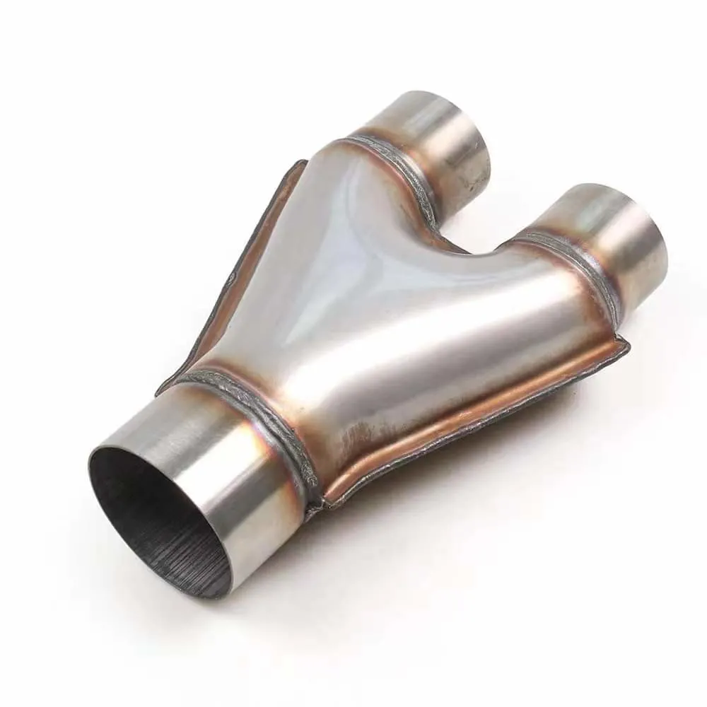 Dual Exhaust Y Pipe 3&quot; Single to 3&quot; Dual Exhaust Adapter Connector Stainless Steel Diesel Exhaust Muffler Y-Pipe