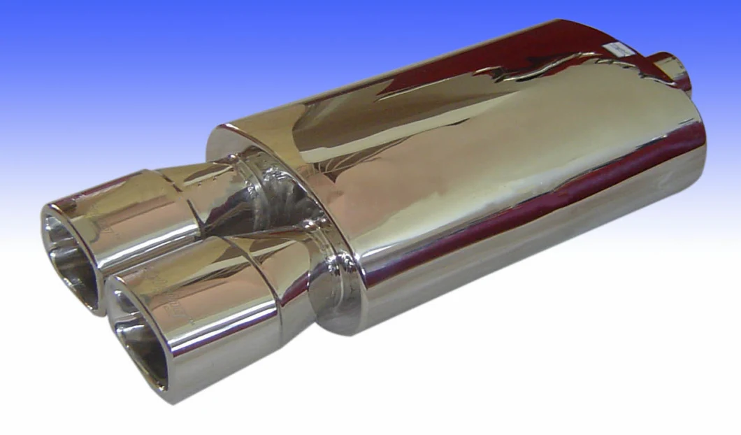 Car Exhaust SS304 Muffler with Polished Stainless Steel for Auto System Component