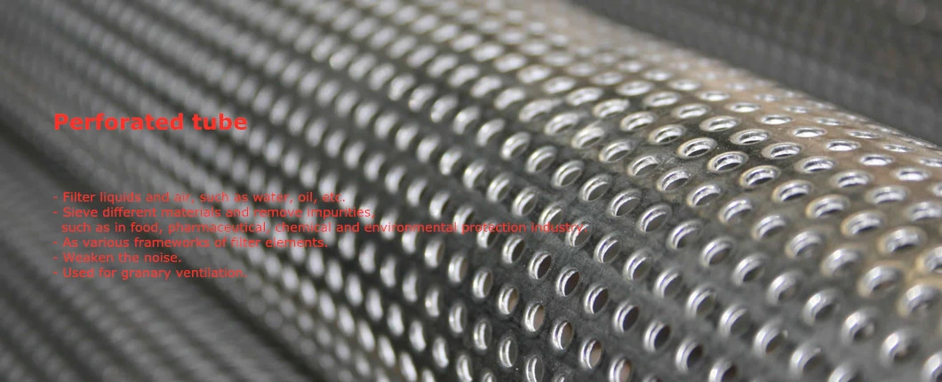 Customized Size Stainless Steel Perforated Tube/Pipe for Strainer Element