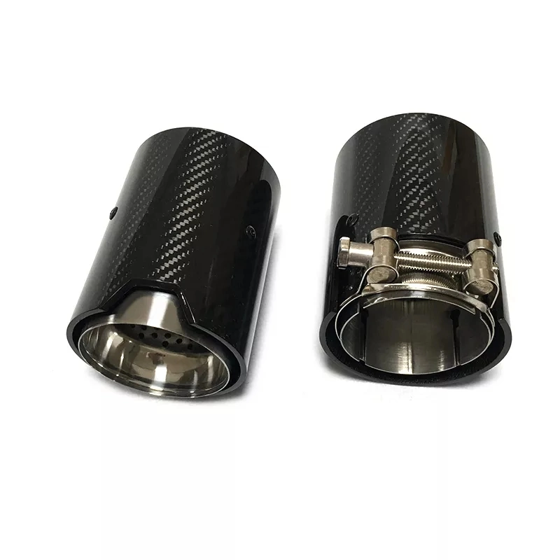 Factory Export Good Price Logo Customized Carbon Fiber and Stainless Steel Automotive Exhaust Tip Pipe