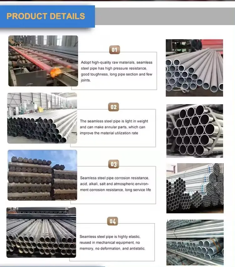 High Quality Sch60 Sch80 Q195 Q235B ERW Steel Pipe 60mm 2mm ERW Hot-Rolled Carbon Steel Pipe for Car Used Tubing