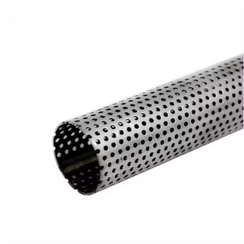 1.5 1.8m Length 304/316/409 Stainless Steel 2mm 3mm 5mm Hole Tube Perforated Filter Pipe