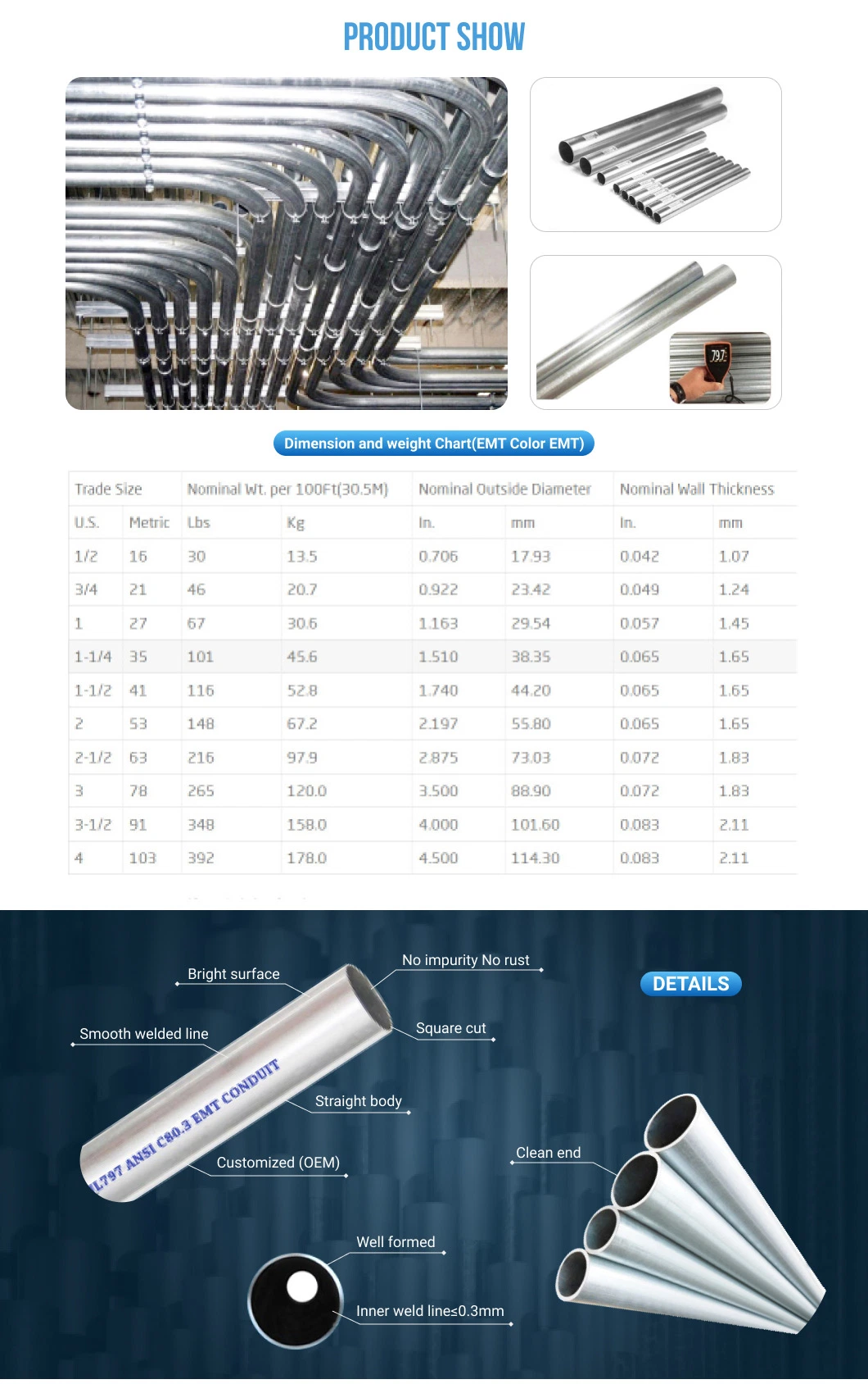 PVC Coated Gi Metal Steel Corrupted/Flexible Tube/Conduit/Pipe for Cable/Wire