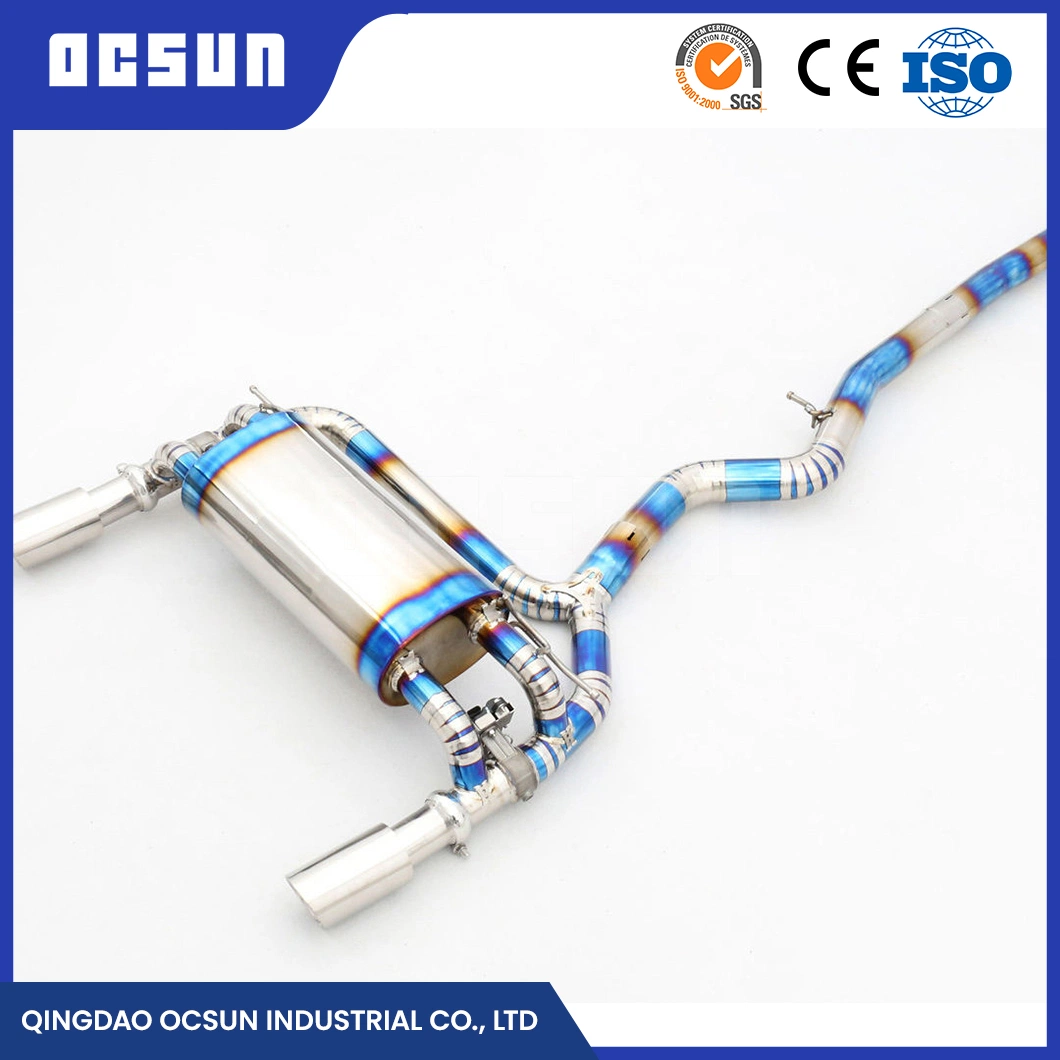 Ocsun Wholesale Aluminized/Mild Steel Material Exhaust Pipe Muffler Manufacturing China Throttle Valve Silencer