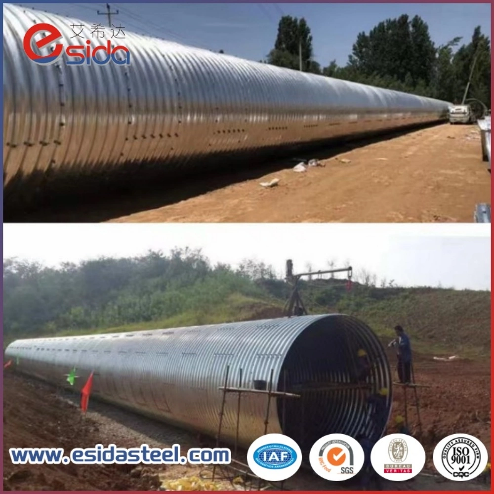 4 Meters Stainless Half Circle Galvanized Corrugated Culvert Steel Pipe with High Quality