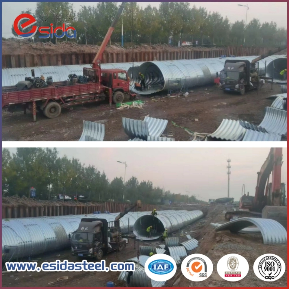 4 Meters Stainless Half Circle Galvanized Corrugated Culvert Steel Pipe with High Quality