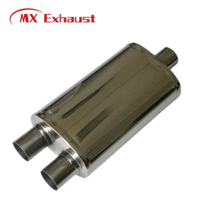 Stainless Steel 409 High Performance Muffler with Oval Exhaust Pipe Polish Surface