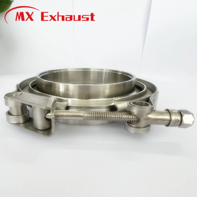 2/3/4 Inch Stainless Steel Exhaust V Band Clamp Retrofit of Exhaust Pipe with Male Female Flange