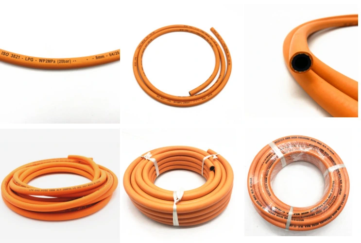 5/16 Inch (8mm) High Quality Orange Flexible Rubber Gas Tube