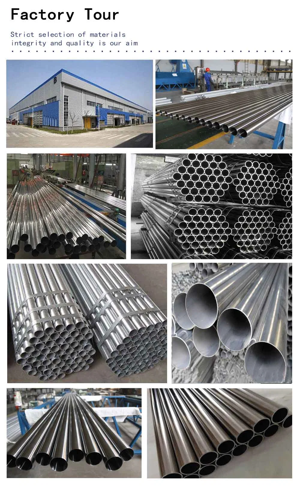 Flexible Round 202 Welded 304 316 Thin Wall Inox Stainless Steel Tube 304 Steel Pipe