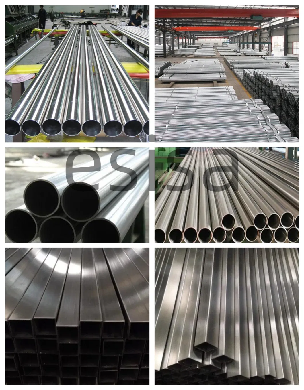 ASTM Seamless/Welded Stainless Steel Square Round Pipe 201 202 301 304 310S 316 430 304L 316L Stainless Steel Tube for Construction Exhaust Flexible Pipe