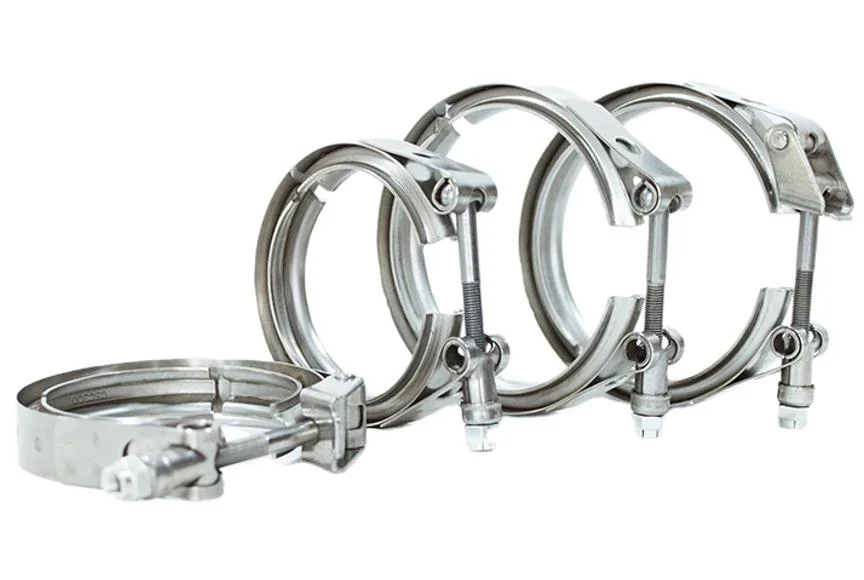 China Manufacturer Stainless Steel Turbo Automobile Exhaust Pipe V Band Clamps with Flanges