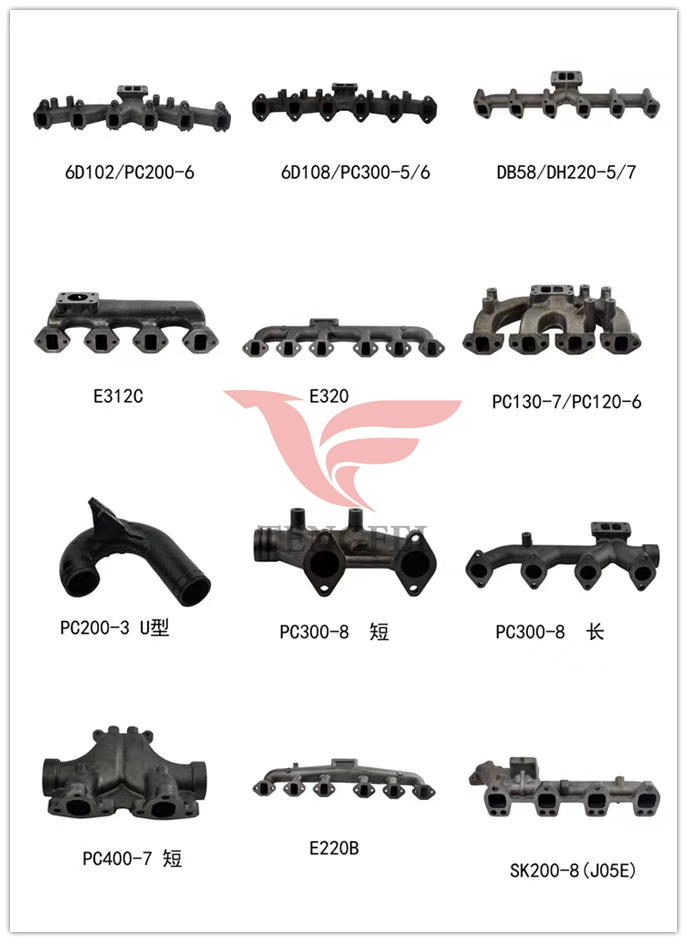 6D102 Diesel Engine Part Exhaust Manifold 3970066