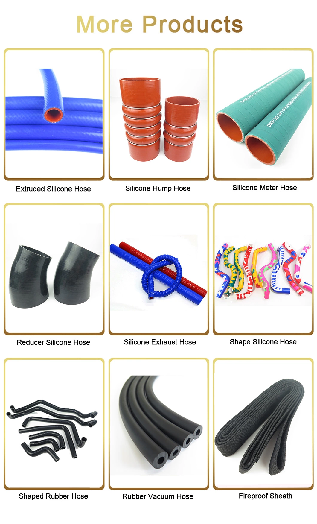 SAE J20 R1 Extruded Silicone Hose Flexible Braided Extrude Water Heater Pipe Cooling System Radiator Tube