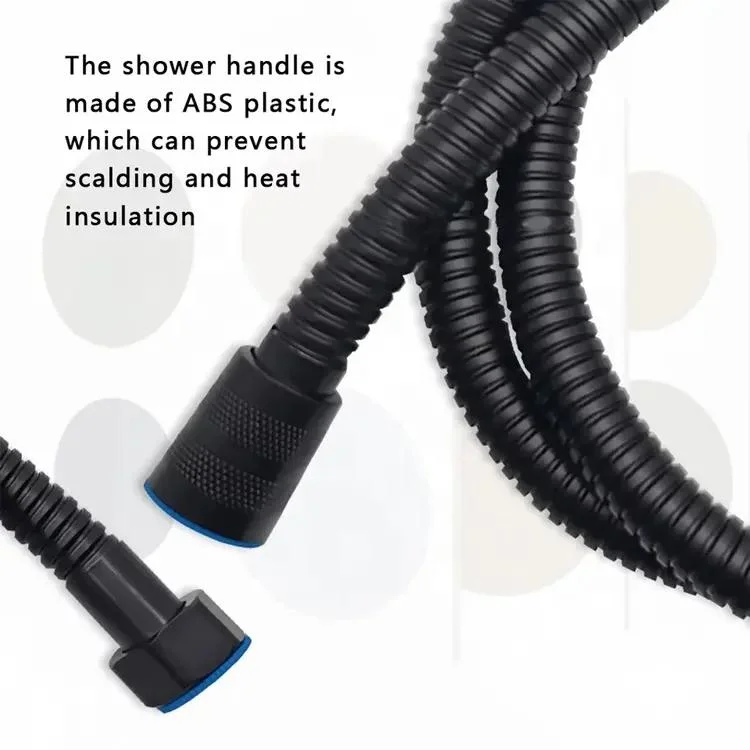 Matt Black Stainless Steel Bathroom Flexible Water Pipe Flexible Shower Hose