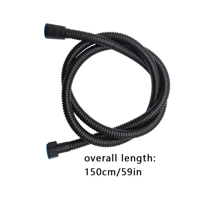 Matt Black Stainless Steel Bathroom Flexible Water Pipe Flexible Shower Hose