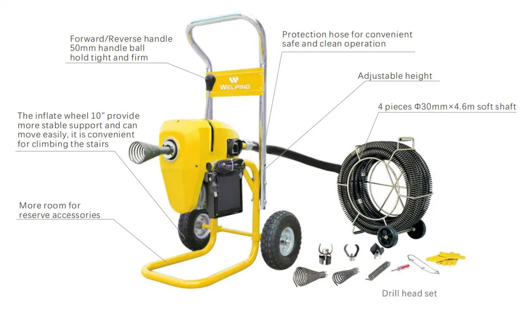 Electric Sectional Sewer Pipe Drain Cleaning Machine