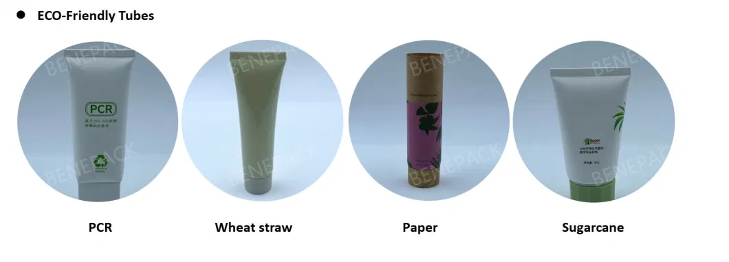 Wholesale Eco- Friendly Offset Printing Hand Cream Plastic Packaging Tubes with Custom Tail