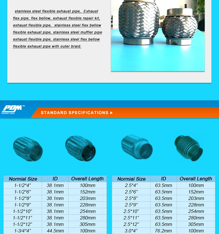 Connector Exhaust Flexible Pipe with Interlock for Repair Kit