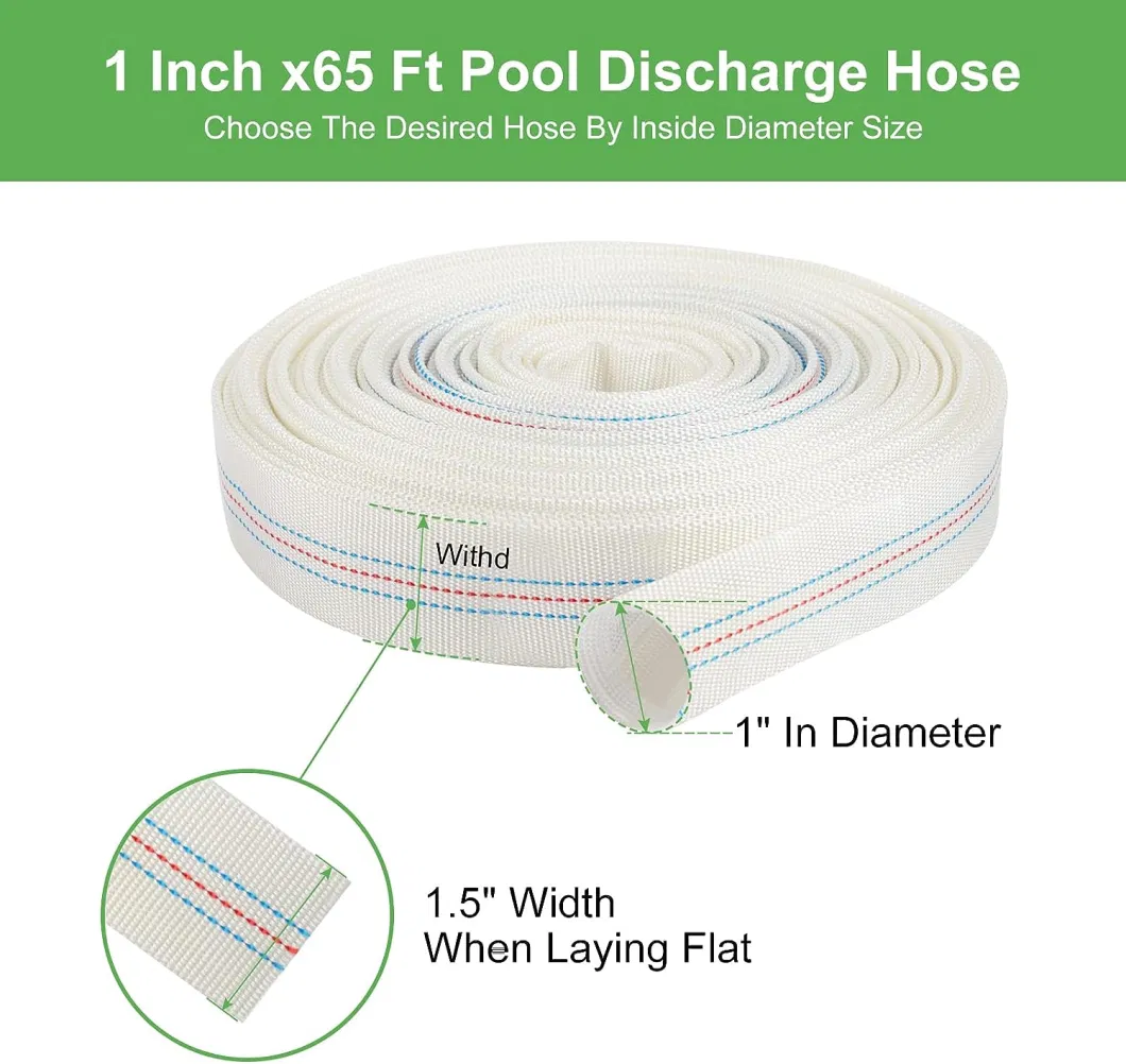 Backwash Fire Hose Discharge Hose for Swimming Pools Flexible Pool Drain