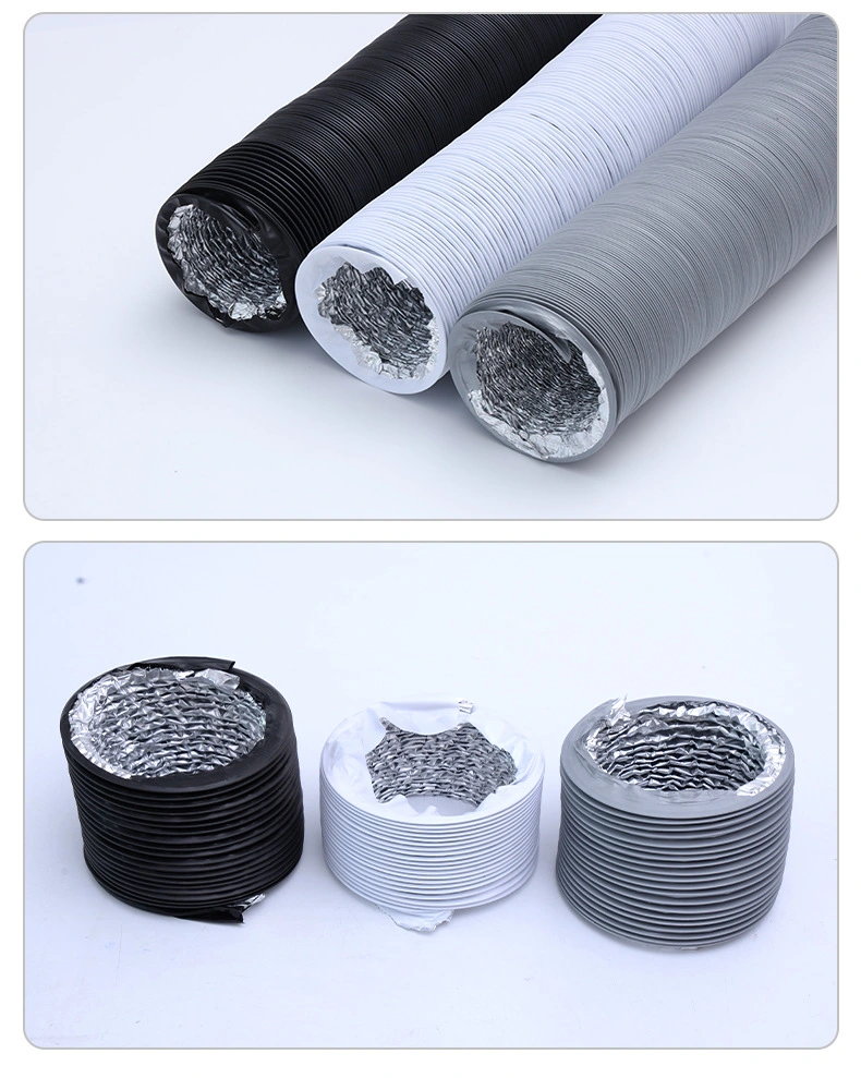 Flexible Double Aluminium Foil Ducting Hose for Inline Duct Fan Ventilator Ventilation Tube Air Exhaust Extractor for Factory