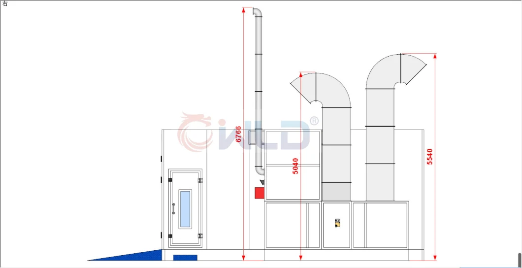 Wld9000 Auto Paint Booth Auto Spray Booth Paint Oven Painting Booth Painting Room Paintng Cabin Painting Chamber Garage Equipment Auto Body Repair 4s Shop CE