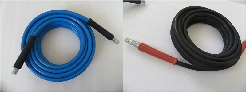 30m Hose 4000 Psi Cleaning Rubber Hose for Pressure Washer Sewer Jetter Hose 1/4 Inch, Drain Jetting Rotating Sewer Nozzle