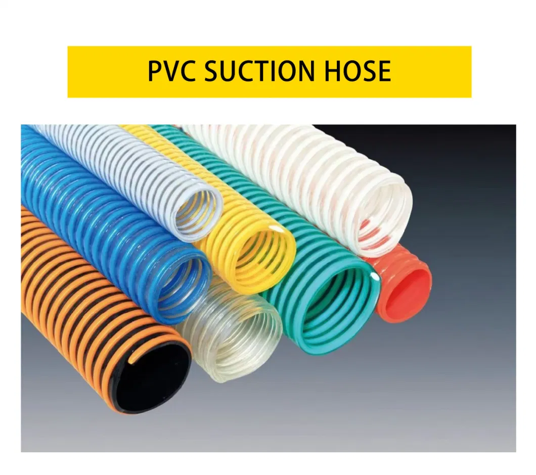 Cheap Colored Spiral PVC Suction Hose 2 &quot;in Industrial Heavy Duty Drain