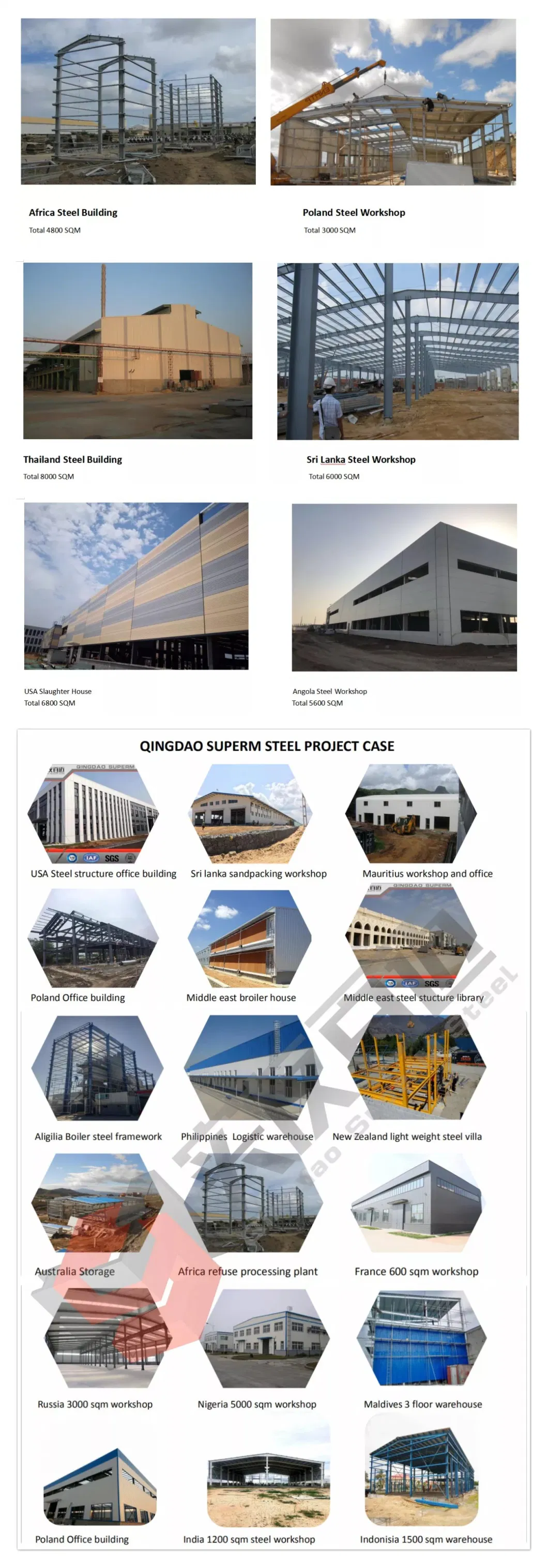 Metal Building Prefabricated Steel Structure Auto Shop