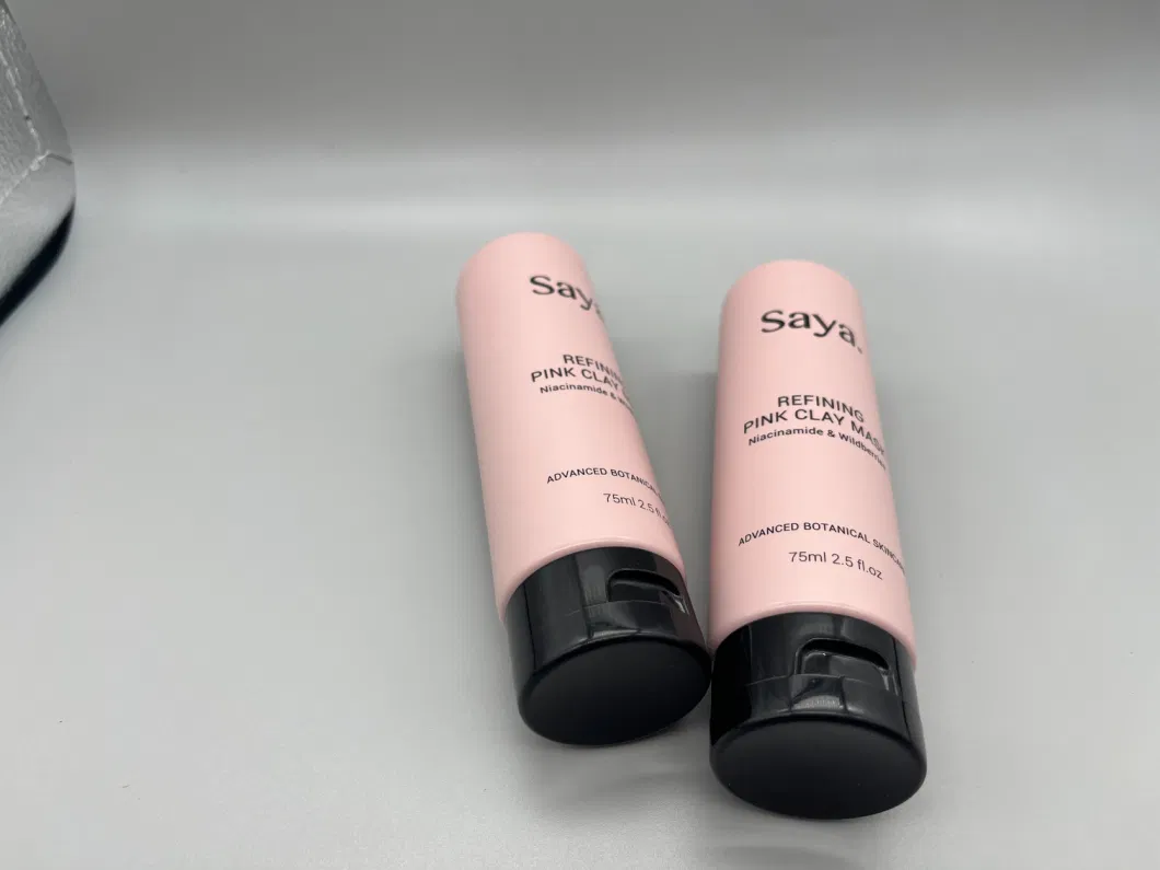 Factory Price Unsealed Tail 100ml Customized Matte Pink Cosmetic Squeeze Tube