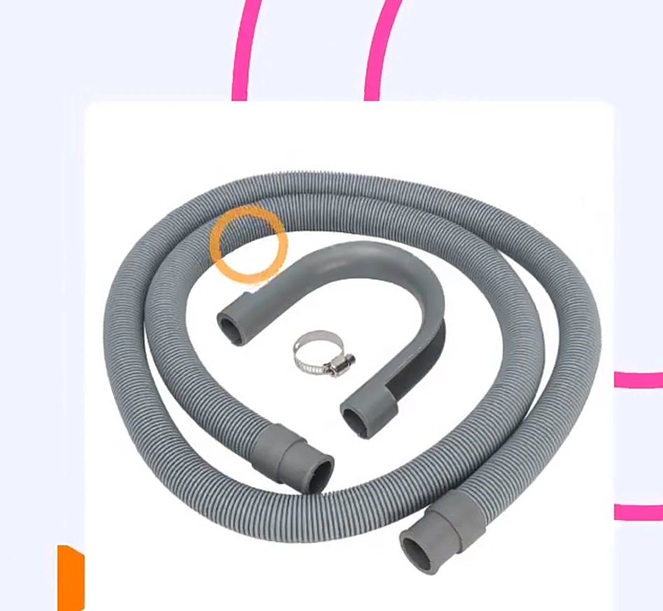 Hot Sale 3 Inch Plastic EVA Drum Washing Machine Flexible Suction Drain Hose