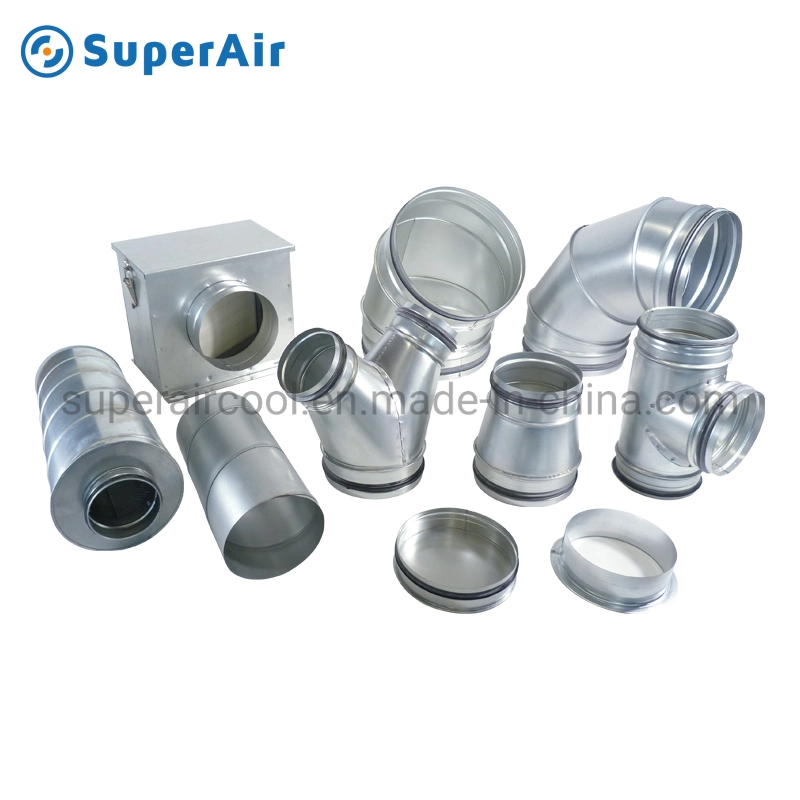 Galvanized Steel Round Duct Silencer Circular Silencer Pipe Spiro Type