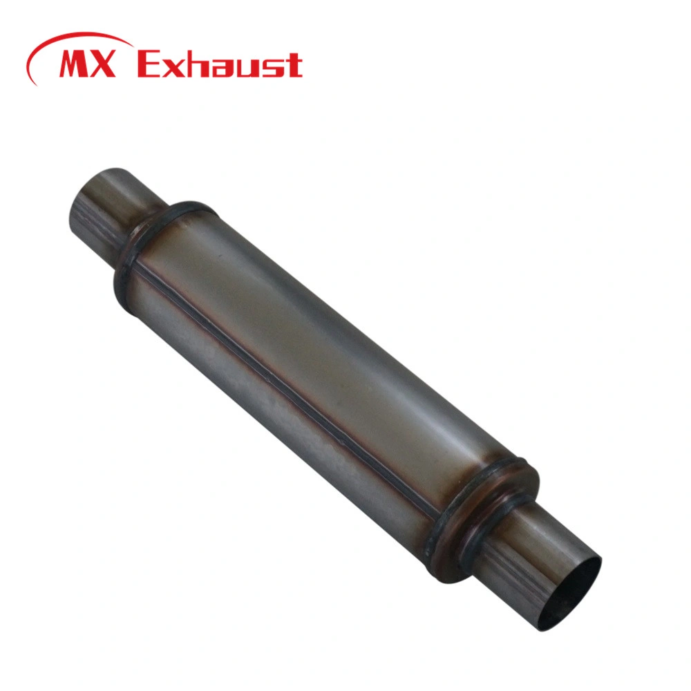 Universal Performance Polished Tips Oval Exhaust Muffler Pipe Sports Racing Truck Exhaust Silencer for Exhaust System