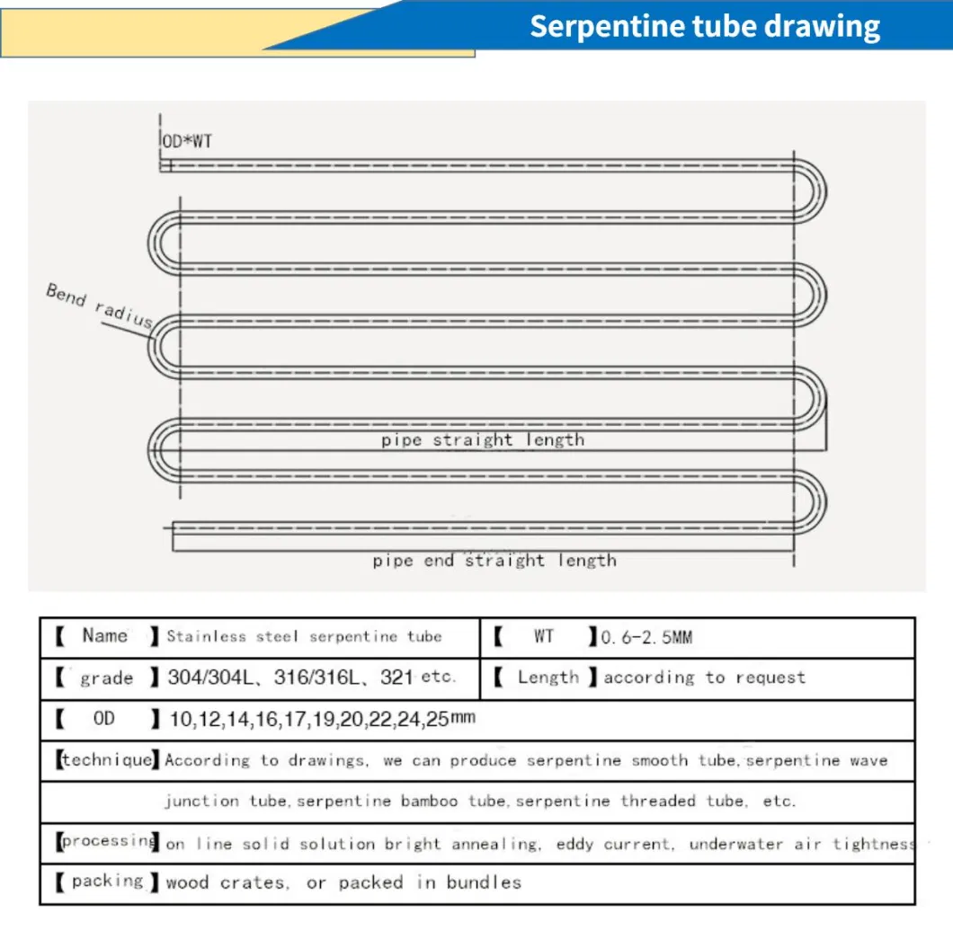 Bends 40mm S31803 U Shaped Stainless Steel Pipe for Heat Exchanger