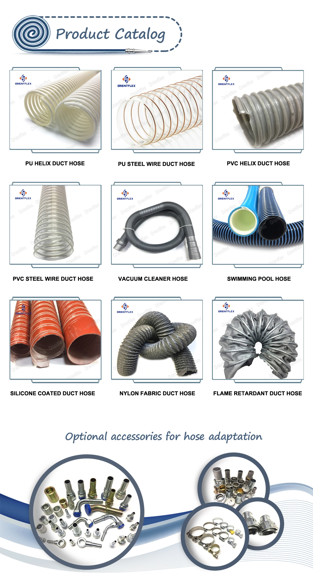 Exhaust 2.5 Inch Air Duct Flexible Ventilation PVC Helix Duct Hose