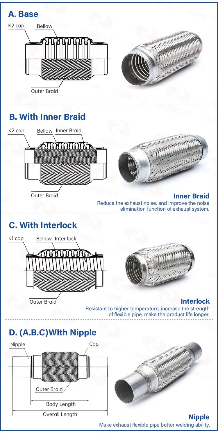 Custom Exhaust Pipe Cheap Flexible Metal Connections for Car Exhaust