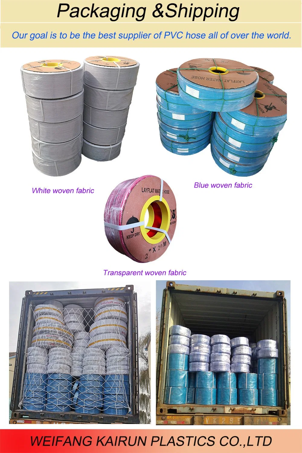 PVC Fiber Reinforced Layflat Hose for Garden Agriculture Irrigate Industrial Drain Water