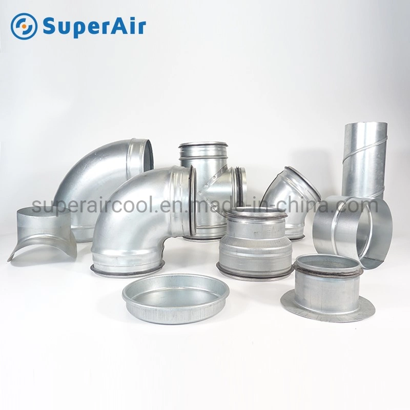 Galvanized Steel Round Duct Silencer Circular Silencer Pipe Spiro Type